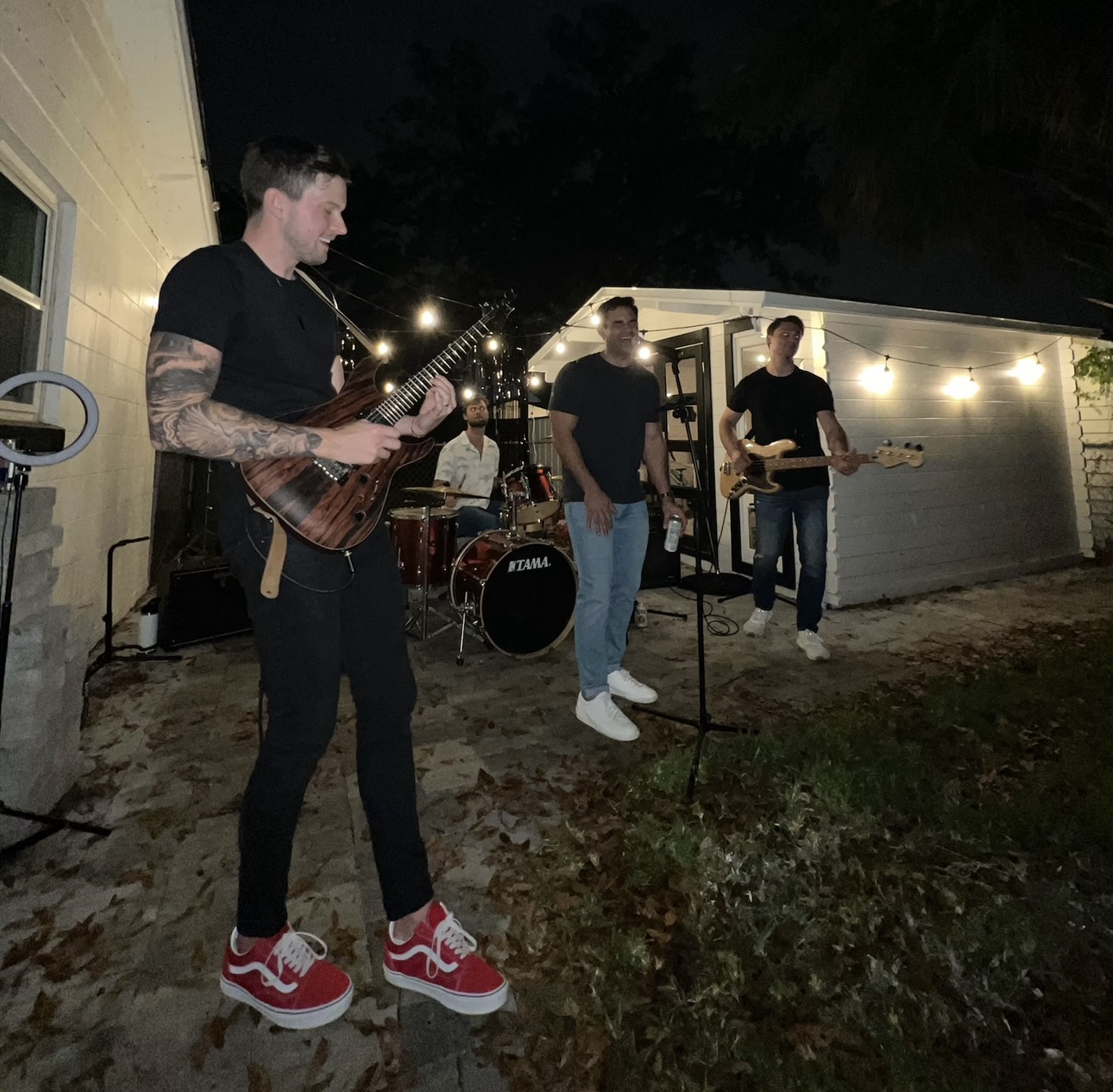Pool Party Band performing outdoors